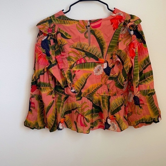 Anthropologie Farm Rio Yasmine ruffled blouse S - Picture 7 of 9